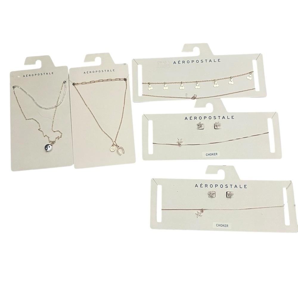 Multiple NWT Aeropostale Gold and Silver Charm Necklace